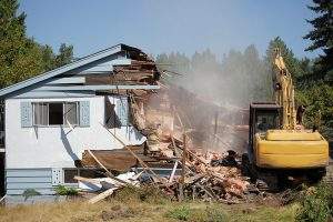 House Being Bulldozed